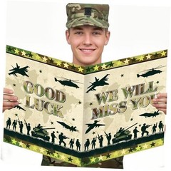 Jumbo Camouflage Retirement Greeting Card Army Military We Will Miss You