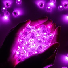 100pcs Pink LED Balloon Light, Mini Tiny Led Light Round Led Ball Lamp for Pa…