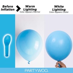 Light Blue Balloons 127pcs Different Sizes Pack of 36 18 12 10 5 Inch Baby Pa…