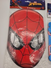 Marvel Spiderman 6.4 Foot Birthday Banner Sign w/ 20 Stickers 8 Masks NEW