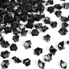 Luxurious 150PCS Black Fake Ice Rocks – Versatile Table Scatter & Craft Gems