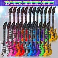 48 Pcs Inflatable Guitars – Rock Star Party Props, 80s 90s Theme, Photo Booth De