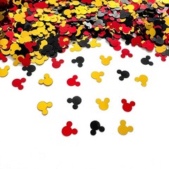 2000 PCS Mini Mouse Confetti Red Yellow Black Foil Table Birthday Party