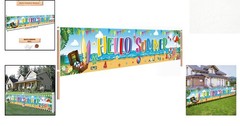 Polyester Hawaiian Luau Sign – Large 118 x 20 Inch for Any Summer Celebration