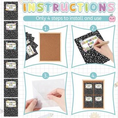 72 Pcs Composition Notebook Classroom Decor Cute Composition Cutouts 10×6 Bac…