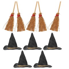 10Pcs Reusable Wizard Caps and Mini Witch Hats for Halloween Decoration Set