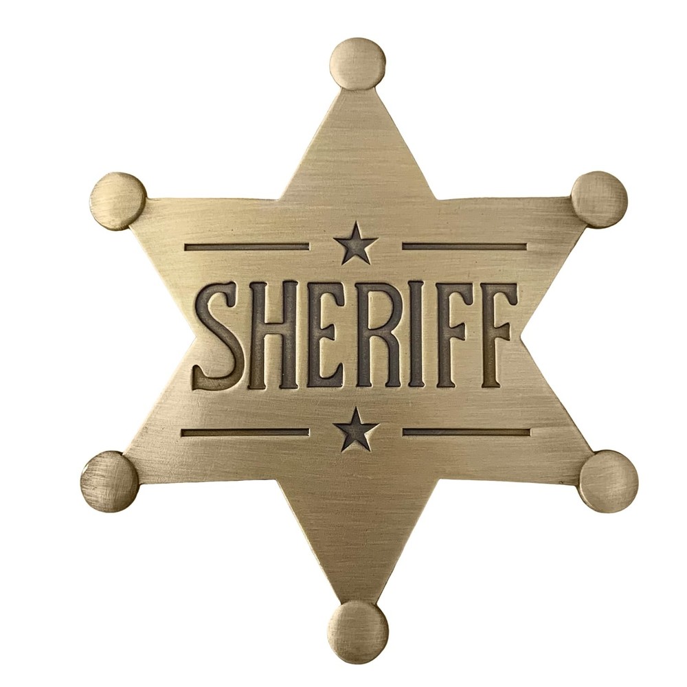 Sheriff Badge, Western Cowboy Sheriff Star Badge, Law Enforcement Costume Acc…