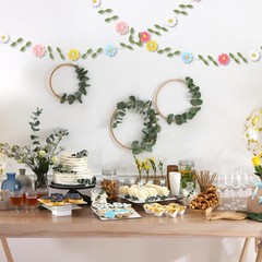 1 Pcs Wool Felt Daisy Banner Garland Daisy Decorations Wildflower Garland Dec…