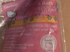 Vintage Hello Kitty Birthday Party Paper Hats Pack of 8