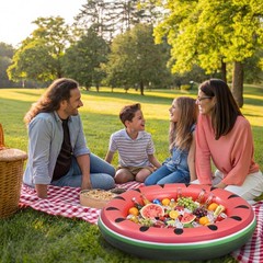 Hungdao 2 Pack Inflatable Ice Serving Bar Cooler Watermelon Buffet Salad Tray
