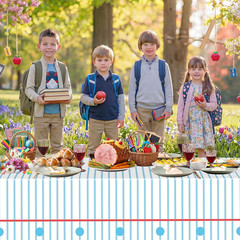 3 Pcs Back to School Decorations Tablecloth – Disposable Plastic Notebook Paper
