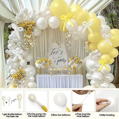 Pearl White Balloon Double White Balloons Garland Pearl Cream Beige Arch Kit …