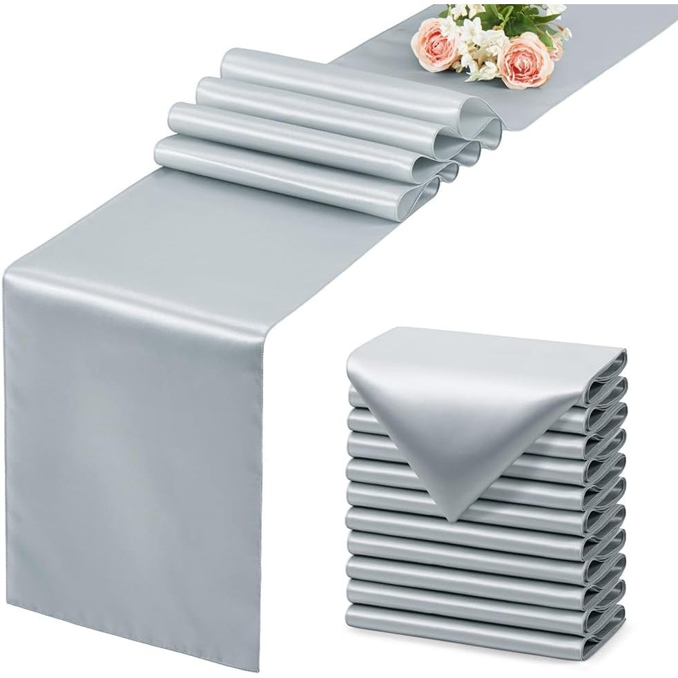12 Pack Silver Table Runner 12×108 Inches-NEW-J