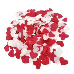 Red White 1 inch Heart Confetti for Table Decor Anniversary Engagement Weddin…