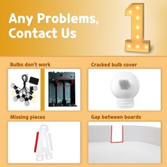 3FT Light Up Marquee Number 5, Pre-Cut Foam Board Kit, Birthday Party Decor