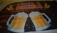 Retro Rustic Wooden Board Photography Backdrop Cheers and Beers Mug Photo 5x3ft