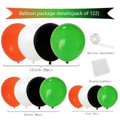 Orange Green Black White Sport Balloon Garland Arch Kit, 122PCS Orange Black …