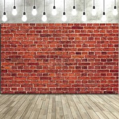 Red Brick Wall Backdrop Banner Photo Booth Decoration Party Supplies 185x110cm
