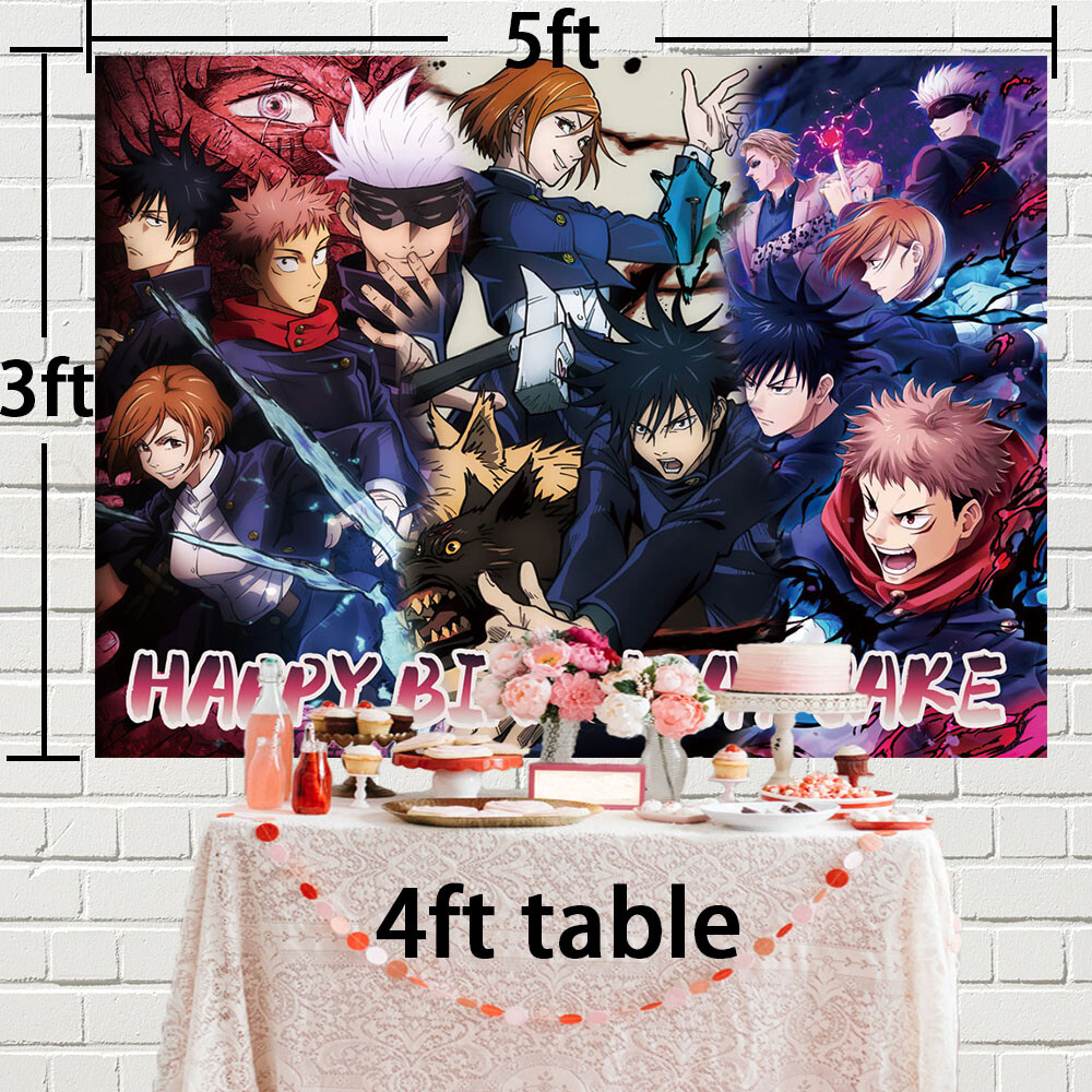 Jujutsu Kaisen Personalised Custom Banner Backdrop Party Supplies Birthday Gift