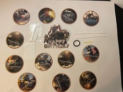 Transformers Happy Birthday Banner Cake Topper and Cupcake Toppers