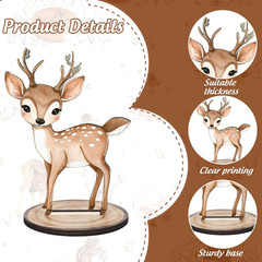 Woodland Animal Table Decor 12 Pc Rustic Forest Centerpiece Signs Detachable