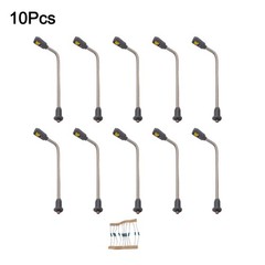 10pcs Z Scale Model Train Lamps Railroad Lamp Posts Led Street Building Light