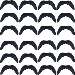 24 Pcs Self Adhesive Fake Black Mustache Novelty Black Plush Mustaches Hairy …