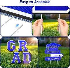 12Pcs Graduation Yard Signs with Stakes Congrats Grad Outdoor Lawn Décor