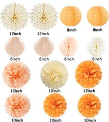 Beige-Orange Peach Fall Variety Pack, Beige Light-Orange