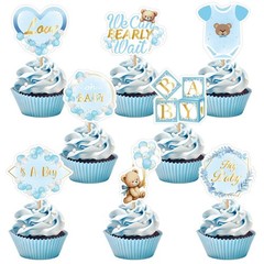 Weecent 48 Pcs We Can Bearly Wait Cupcake Toppers Bear Baby Shower Decoration…