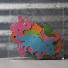 Pink Dinosaur 4D Foil Balloon Party Kit with #2 Cake & 24 Cupcake Toppers MORE