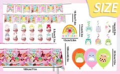 Squishmallow Party Decoration Birthday Supplies Balloon Tablecloth Cake Topper