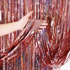 2x 3Meters Laser Fringe Curtain Glitter Birthday Party Wedding Background Crafts