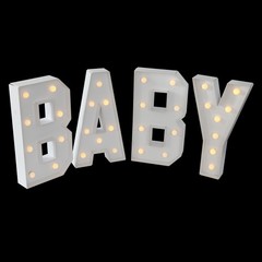 «BABY» Letter Light LED Light Up Letters for Baby Birthdays/Showers KT Board