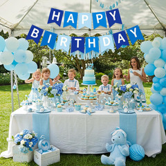 Happy Birthday Banner Pre-Strung Birthday Decorations Birthday Party Backdrop Si