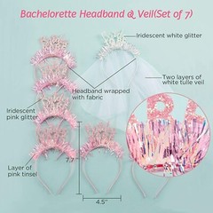 7 Piece Headband Set Bachelorette Party Accessories