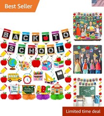 Complete Back to School Decoration Kit: Banners, Hanging Swirls & Centerpieces