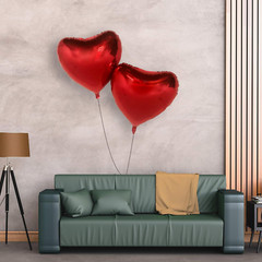 32Inch Red Heart Balloons TWO Pack THEPARTYBALLOON Shiny Foil Wedding Decoration