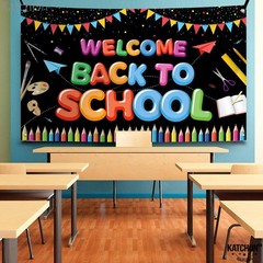 , Welcome Back To School Banner – XtraLarge, 72×44 Inch | Back To School Back…