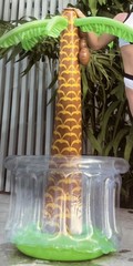 59×27.5 Inflatable Palm Tree Cooler Pool Party Drink Holder Beach Decor Fun. New