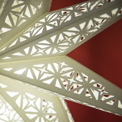 23Inch Paper Star Lantern ,White Origami Star Lamp, Home Decor