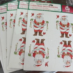 Hallmark Merry Santa Christmas Table Decoration Party Favor 5 Pack Lot Sealed