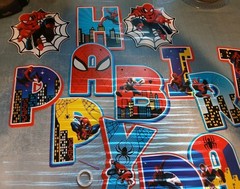 Spiderman Theme Happy Birthday Party Decoration 38 Pcs Balloons Letters Pics NEW