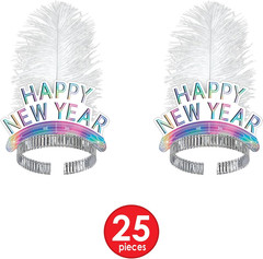 Razzle Dazzle Assortment for 50 People – New Year’S Eve Party Kit with White Hi-