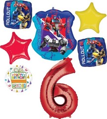6th Party Supplies 7pc Transformer’s Foil Balloon Bouquet Decorations