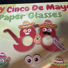 Cinco De Mayo Paper Glasses 24 Pairs Mexican Fiesta
