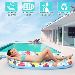 2 Pack Pool Floats Lounger, Pool Floats Adult Heavy Duty, Pool Rafts Floaties…