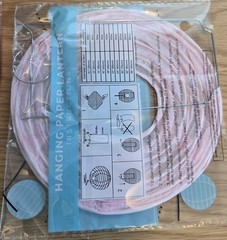 Set a four pink paper lanterns- 12, 10, 8, and 6 inch, various shades