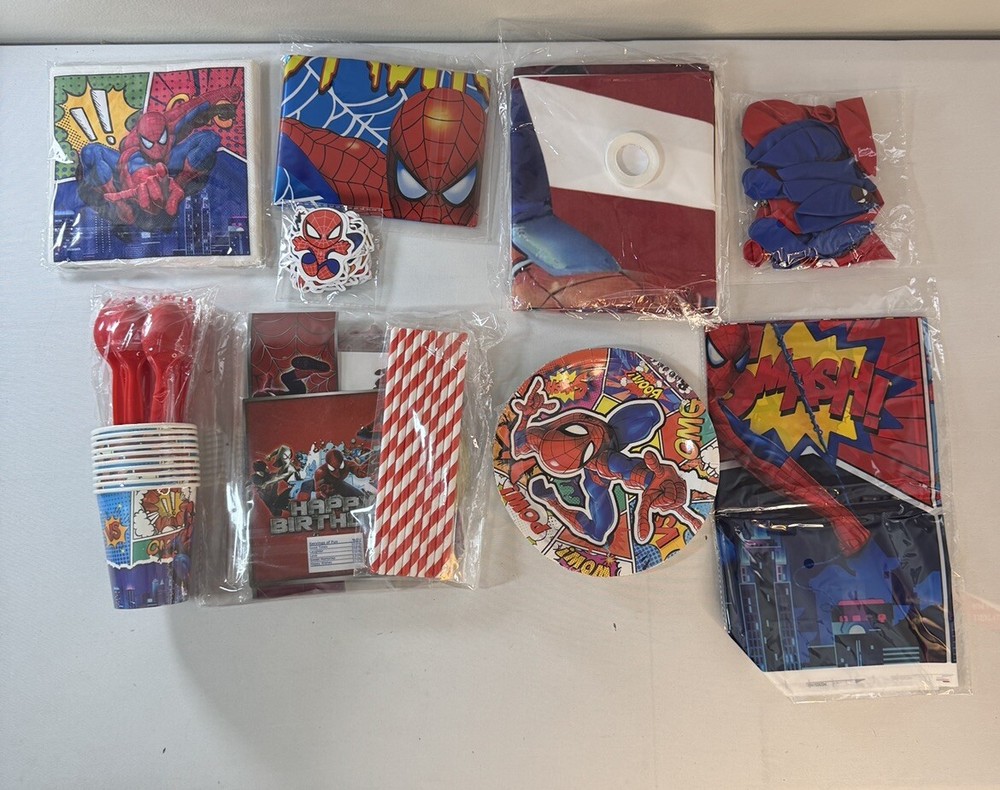 Spiderman Birthday Party Supply Pack Decorations Decor Marvel Superhero