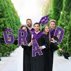 Waterproof 2026 Grad Yard Signs Plastic Graduation Yard Signs Party Outdoor Lawn
